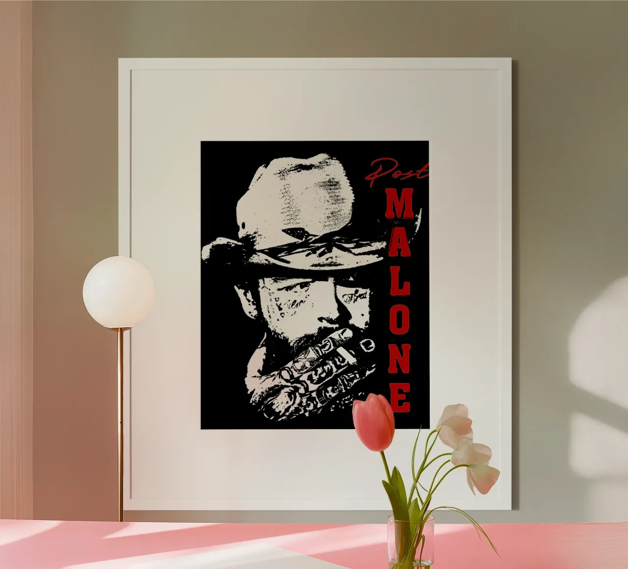Maglietta classica Post Malone Pop art poster da igoshdesigns