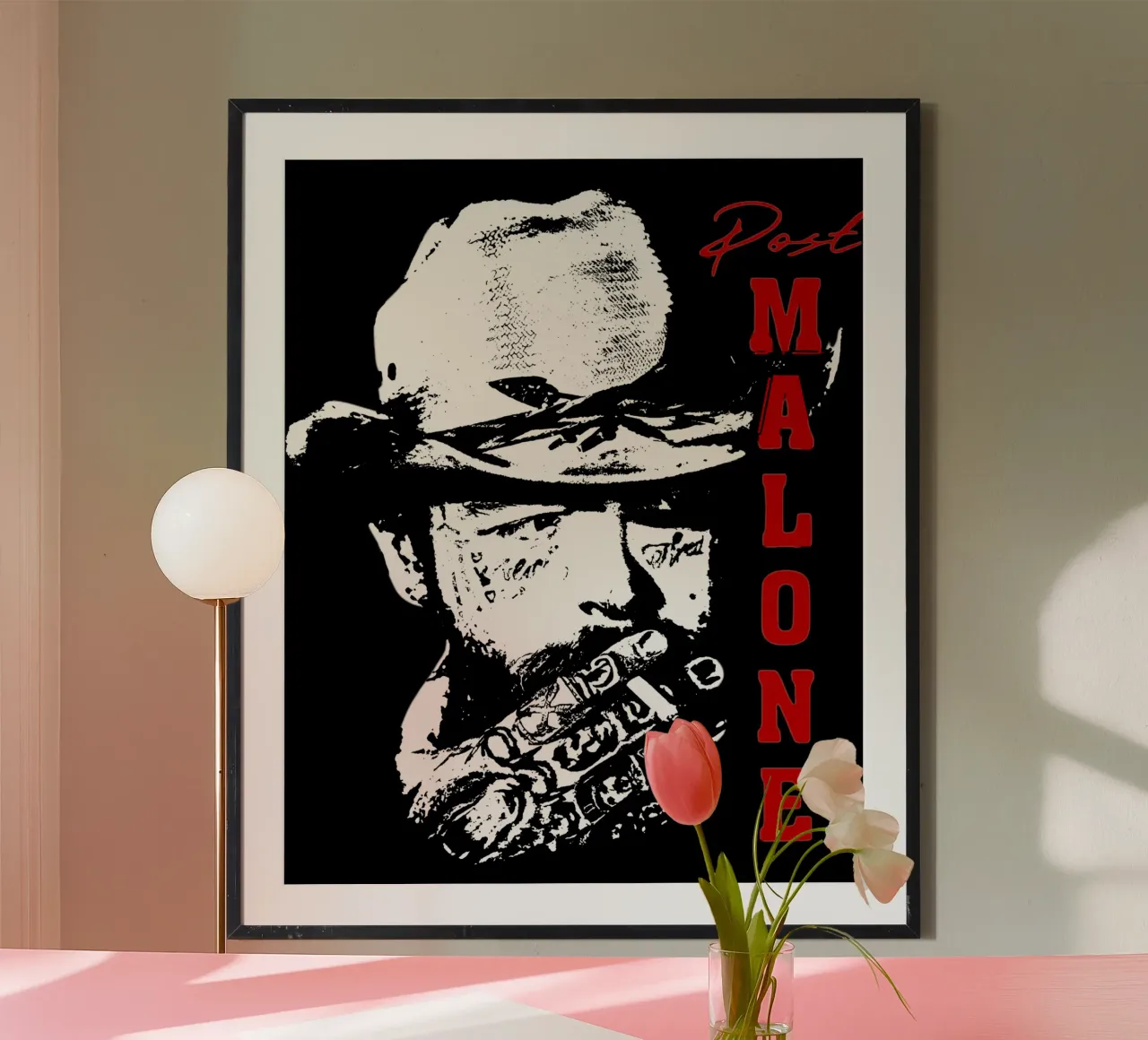 Maglietta classica Post Malone Pop art poster da igoshdesigns