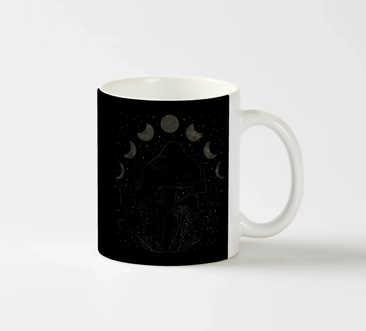 The Moon phases and mushrooms tazza in ceramica da TijanaArtStudio88