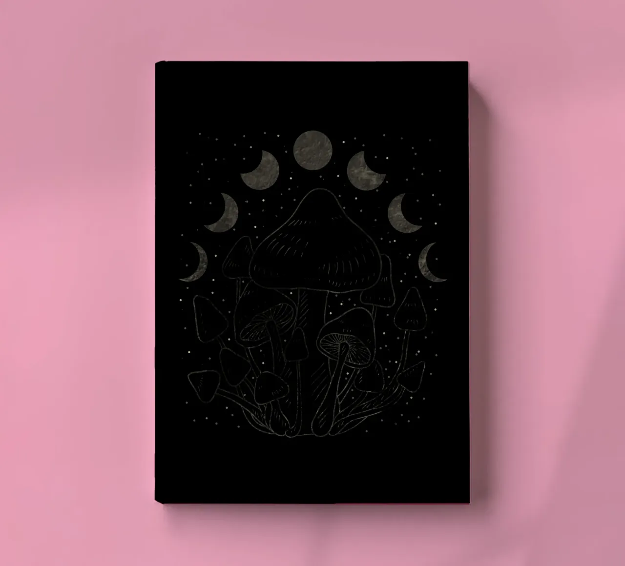 The Moon phases and mushrooms notebook by TijanaArtStudio88