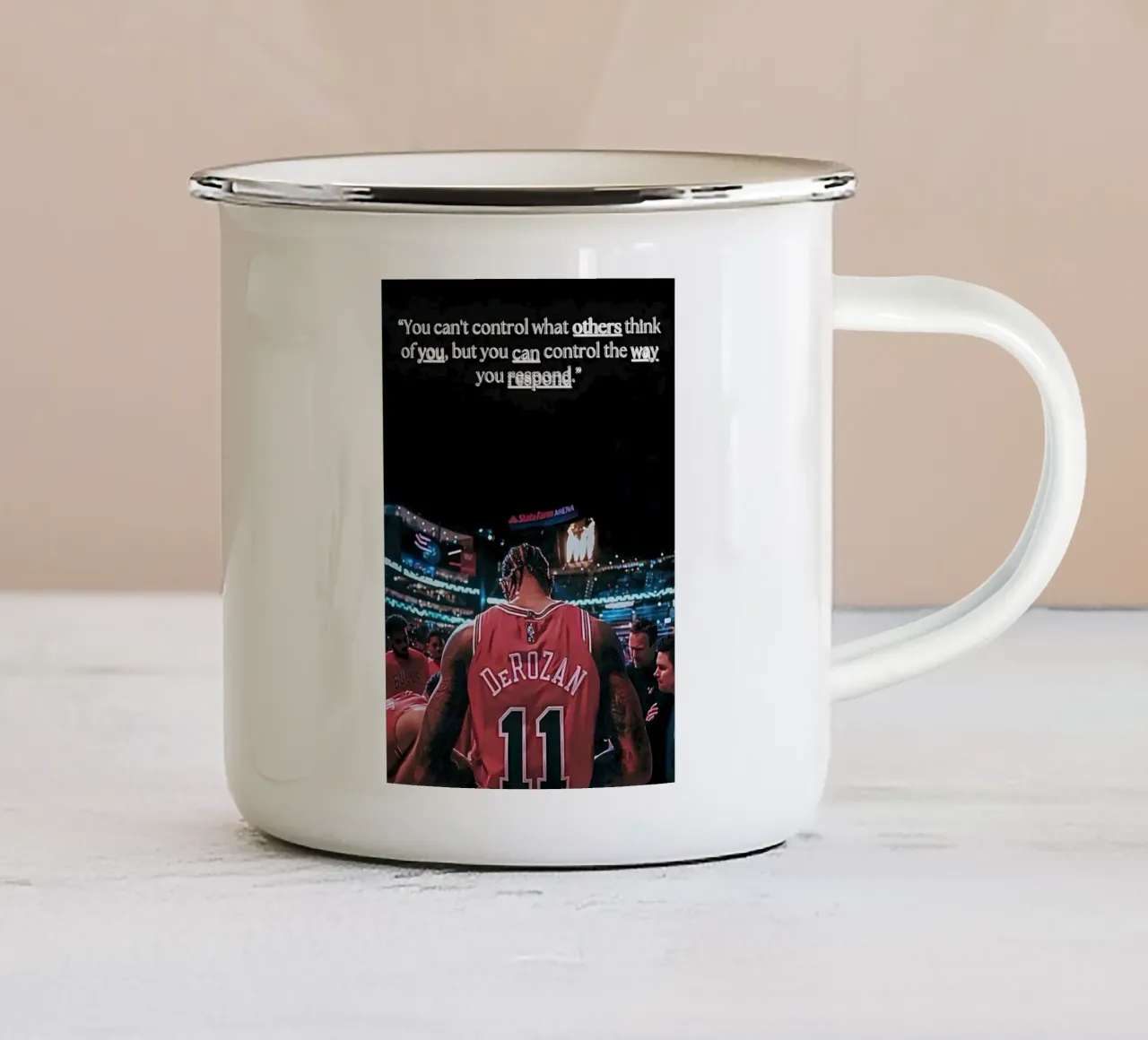 You çant control what others think of you, tazza in smalto da Type & Tape