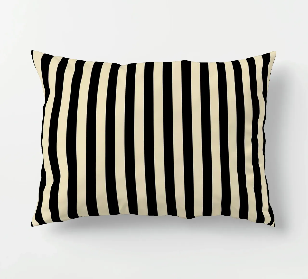 Minimal Basic Bold Stripes | Nero e Beige cuscino da Beauty in Simplicity