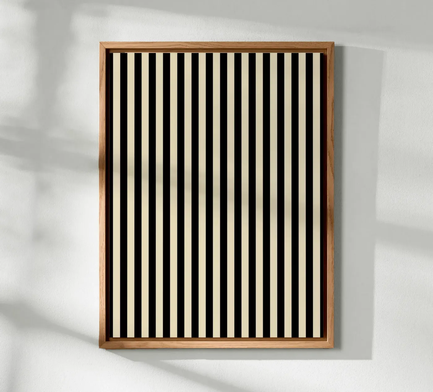 Minimal Basic Bold Stripes | Nero e Beige pannello forex da Beauty in Simplicity