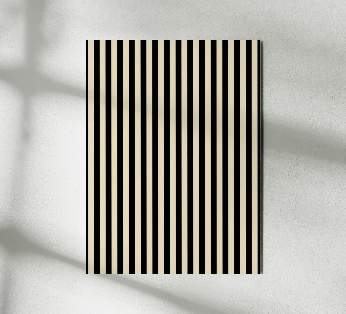 Minimal Basic Bold Stripes | Nero e Beige pannello forex da Beauty in Simplicity