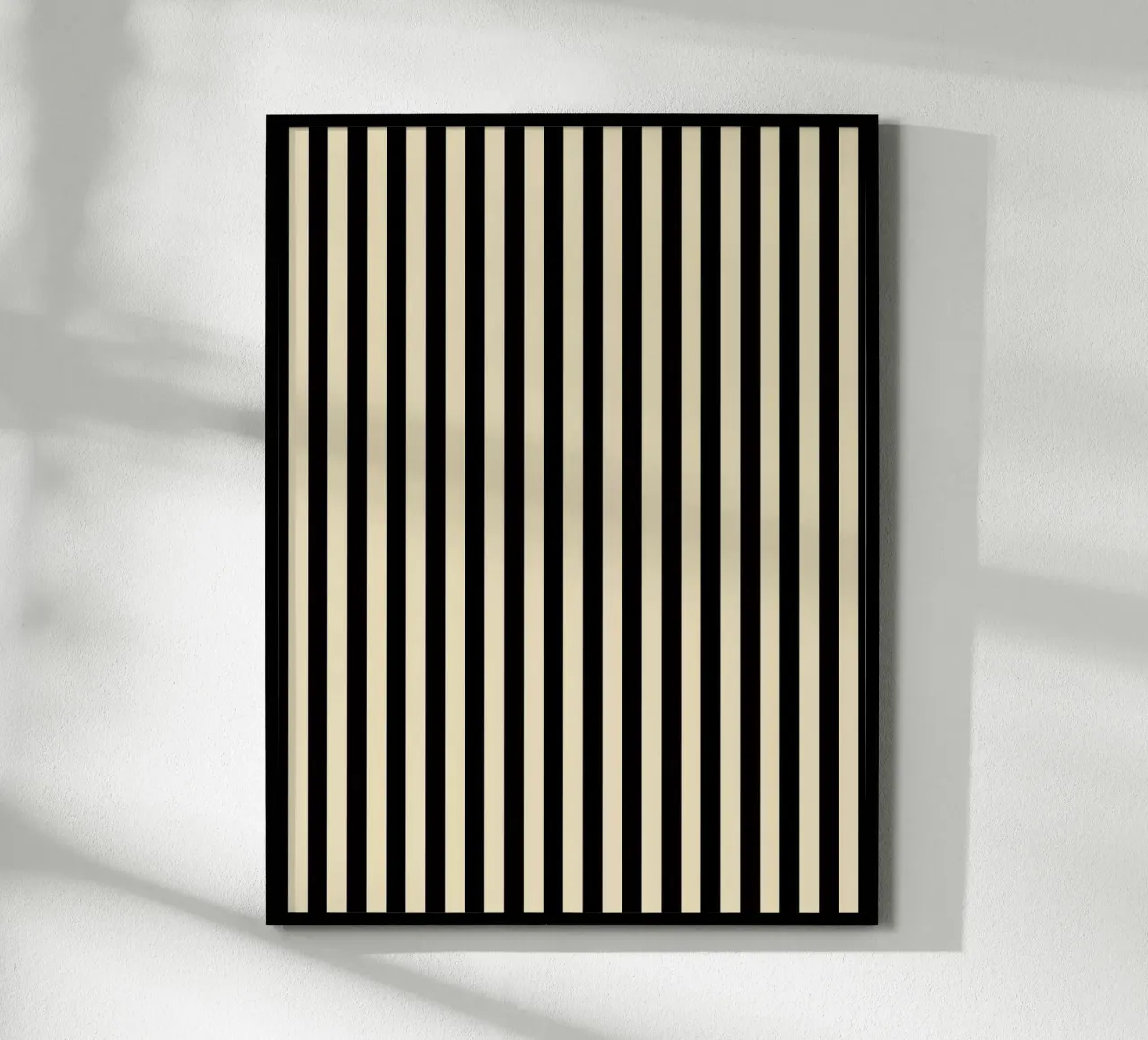 Minimal Basic Bold Stripes | Nero e Beige poster da Beauty in Simplicity