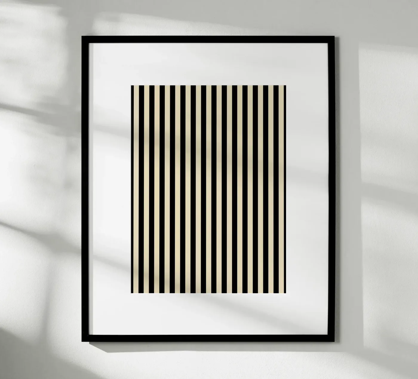 Minimal Basic Bold Stripes | Nero e Beige poster da Beauty in Simplicity