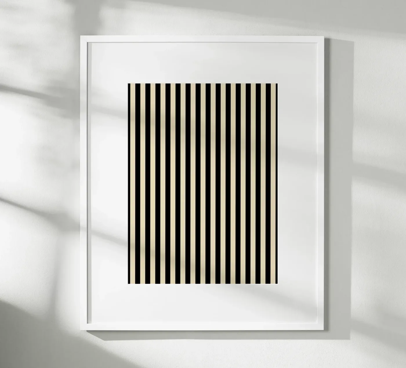 Minimal Basic Bold Stripes | Nero e Beige poster da Beauty in Simplicity