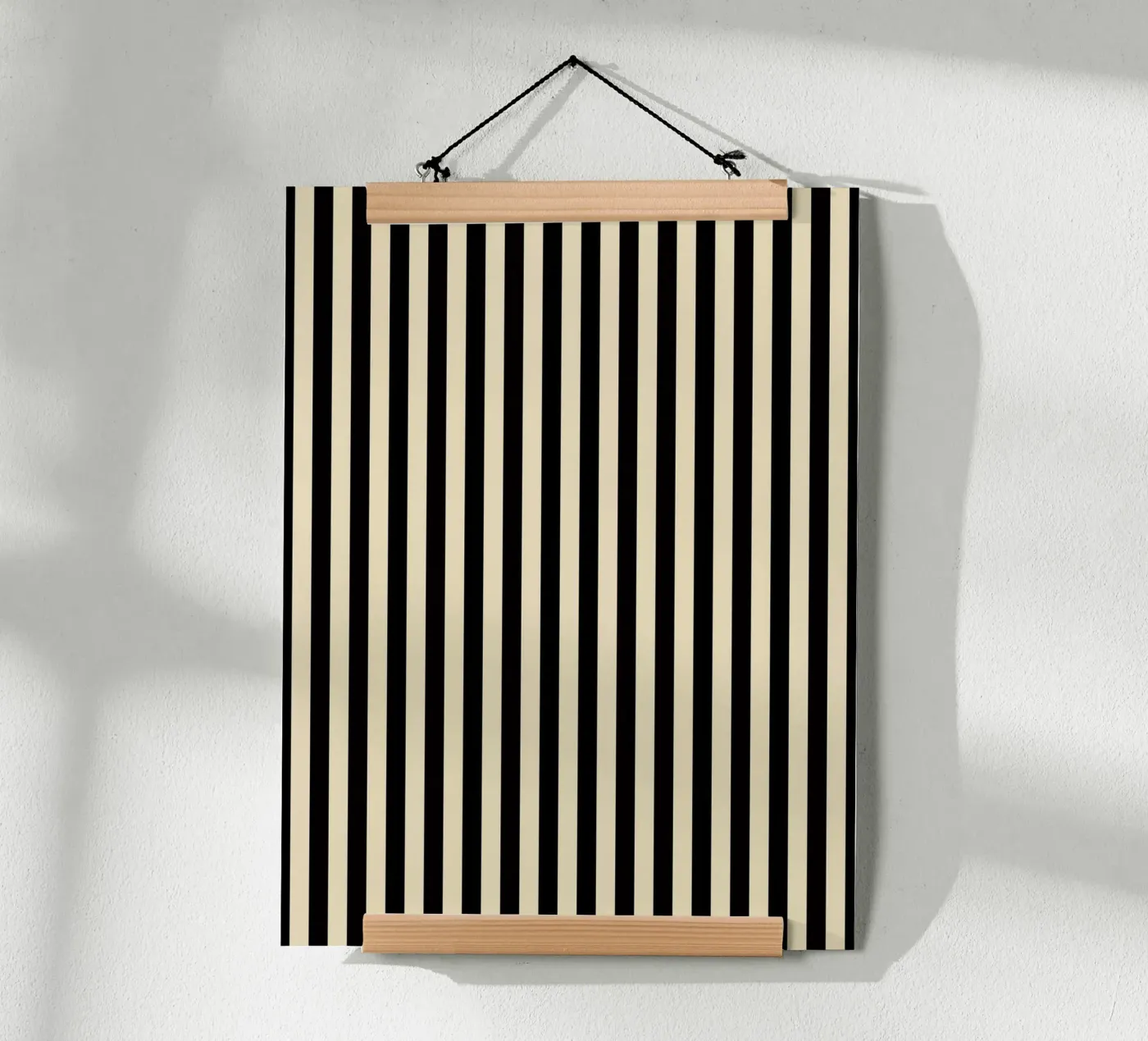 Minimal Basic Bold Stripes | Nero e Beige poster da Beauty in Simplicity