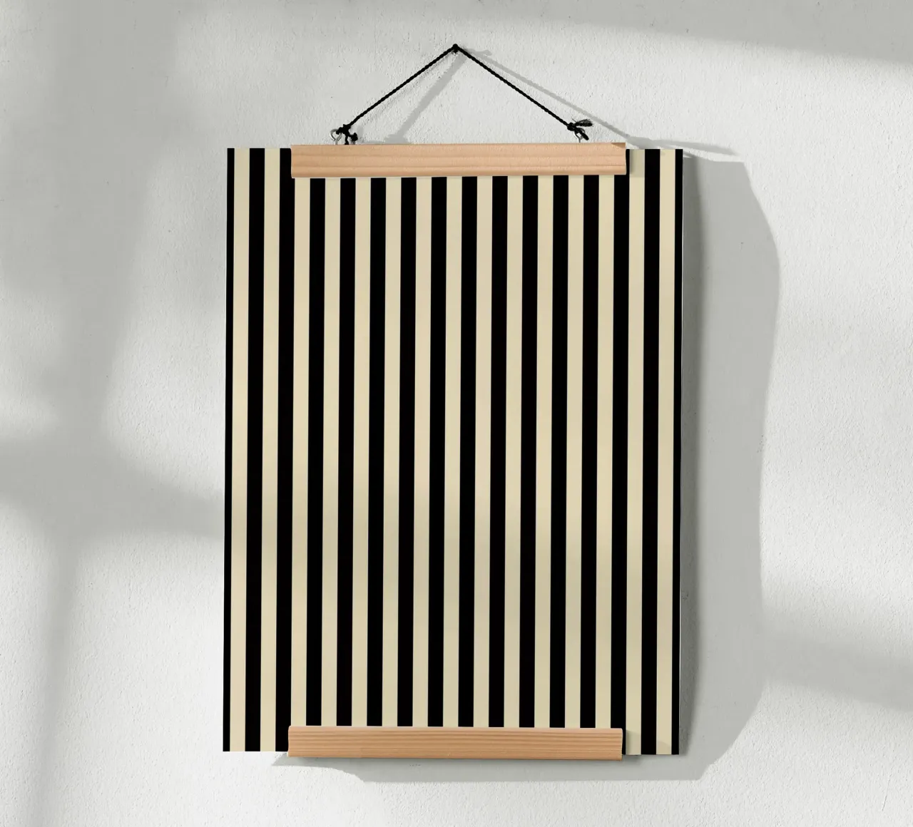 Minimal Basic Bold Stripes | Nero e Beige poster da Beauty in Simplicity