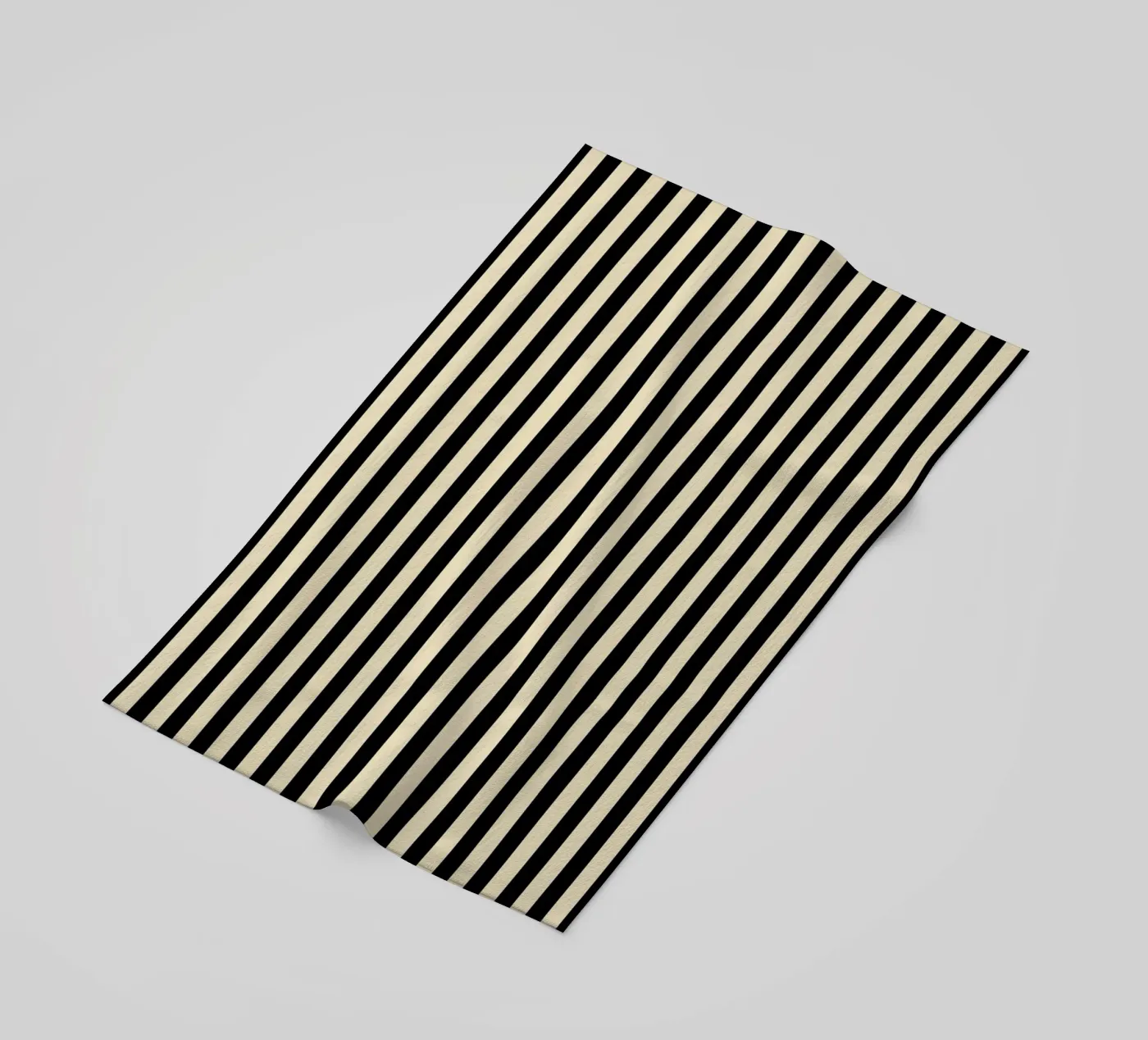 Minimal Basic Bold Stripes | Nero e Beige telo mare da Beauty in Simplicity
