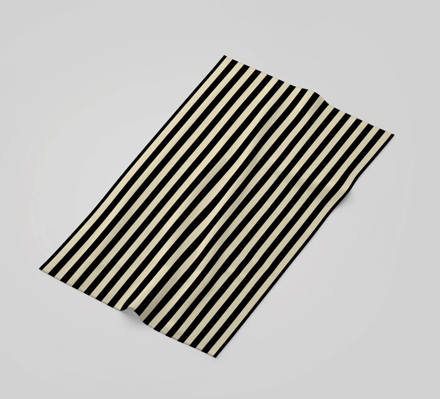 Minimal Basic Bold Stripes | Black and Beige beach towel by Beauty in Simplicity