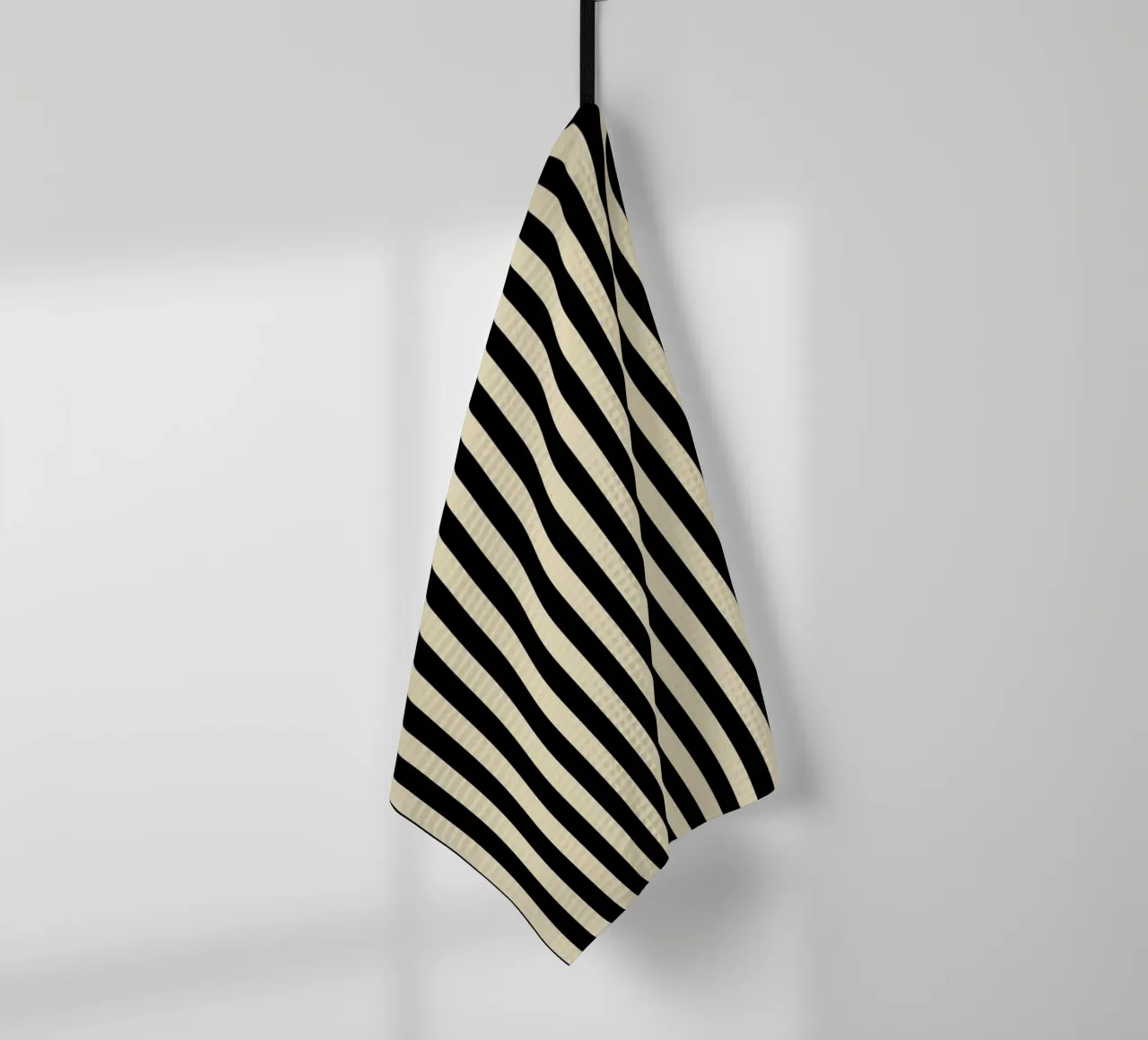Minimal Basic Bold Stripes | Nero e Beige canovaccio da cucina da Beauty in Simplicity