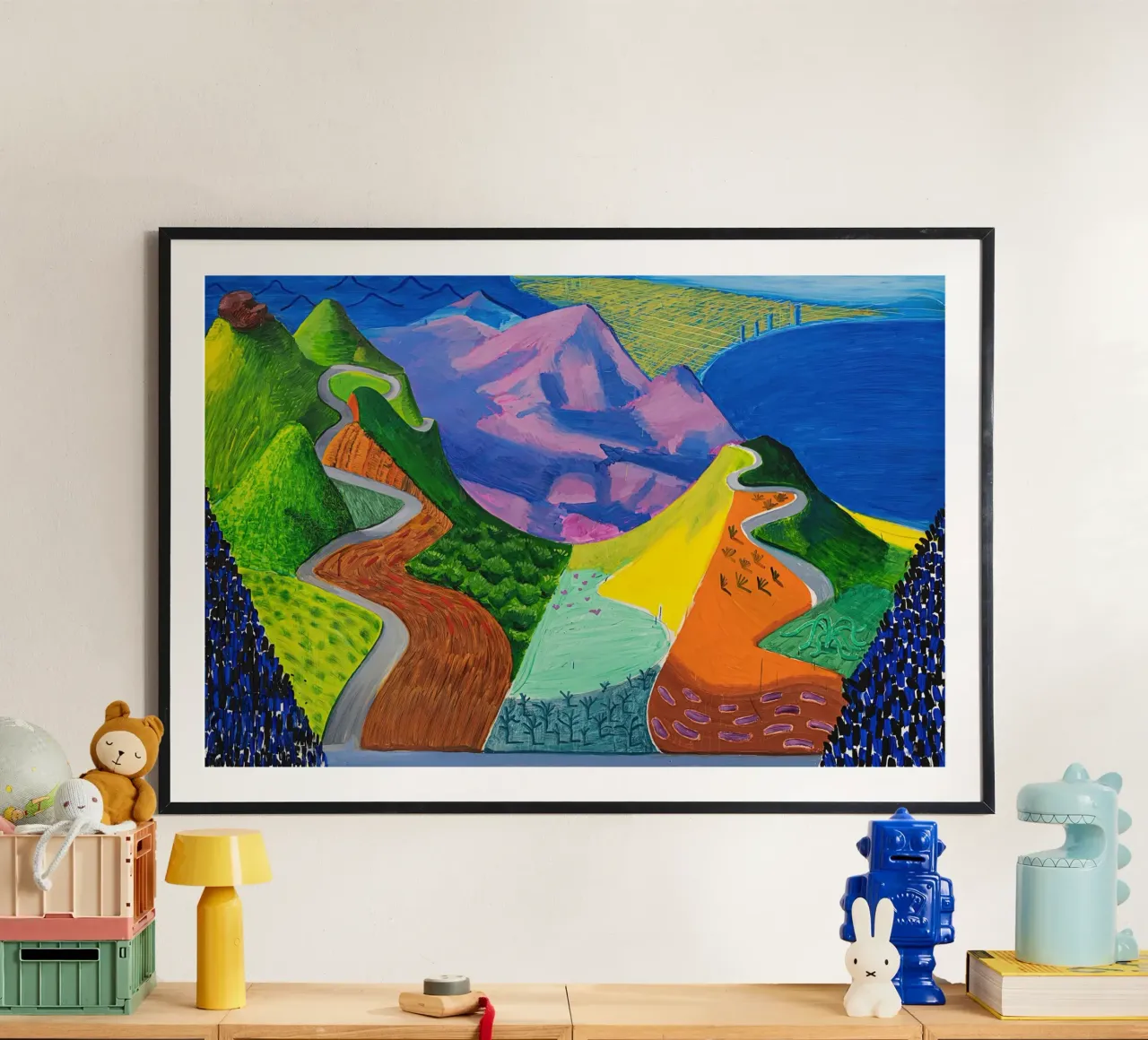Stampe di David Hockney poster con telaio in alluminio da Glen Stephens