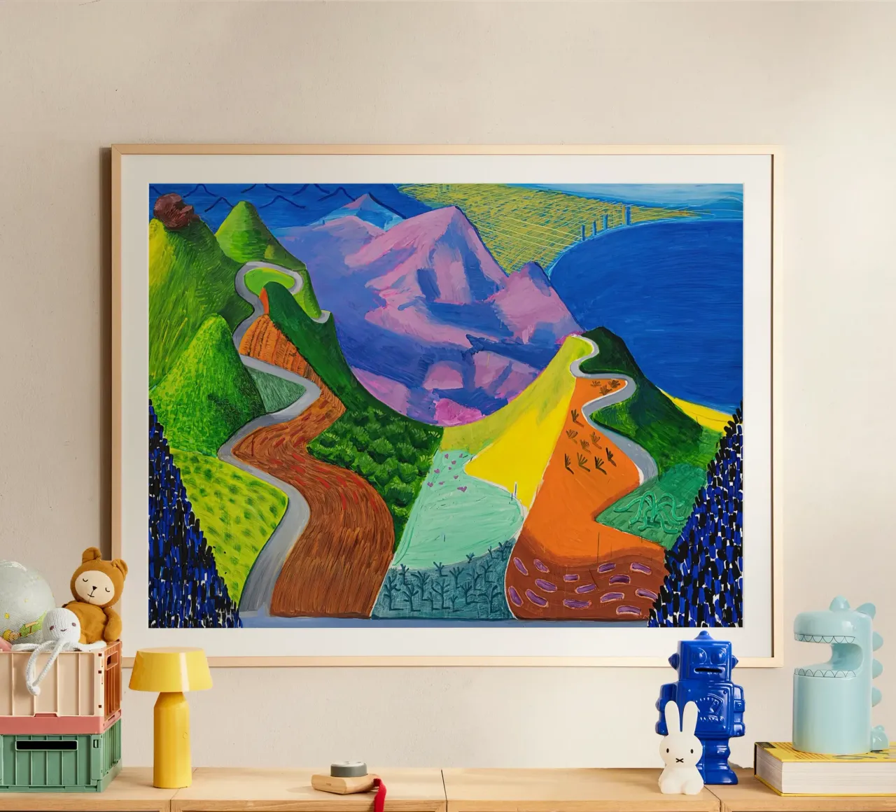 Stampe di David Hockney poster con telaio in alluminio da Glen Stephens