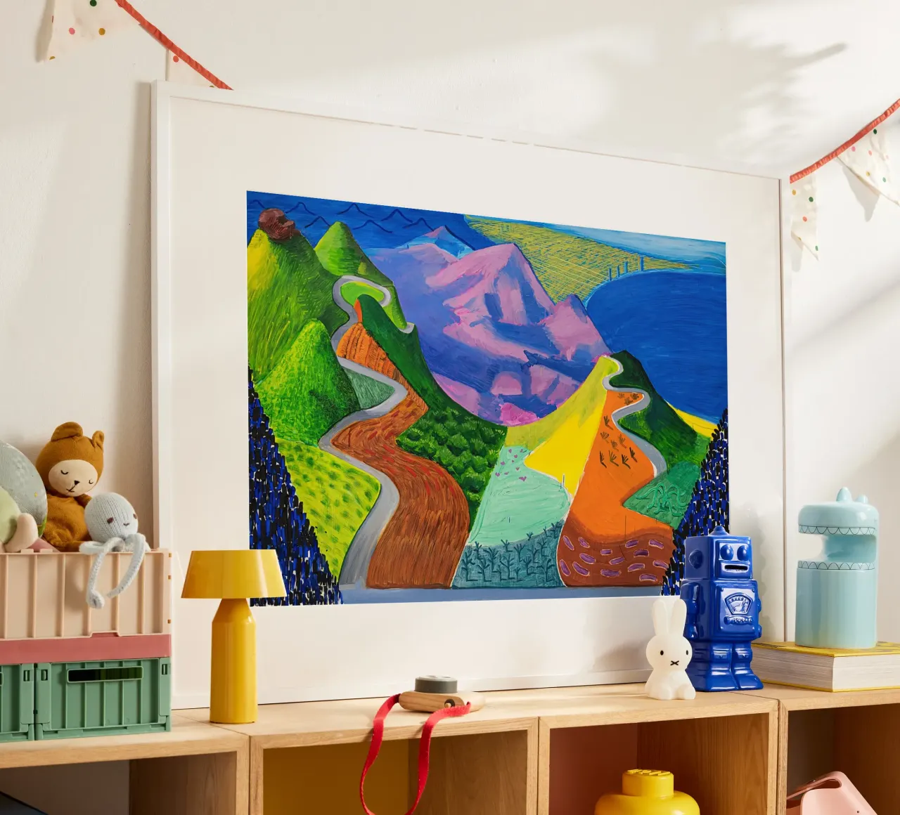 Stampe di David Hockney poster con telaio in alluminio da Glen Stephens