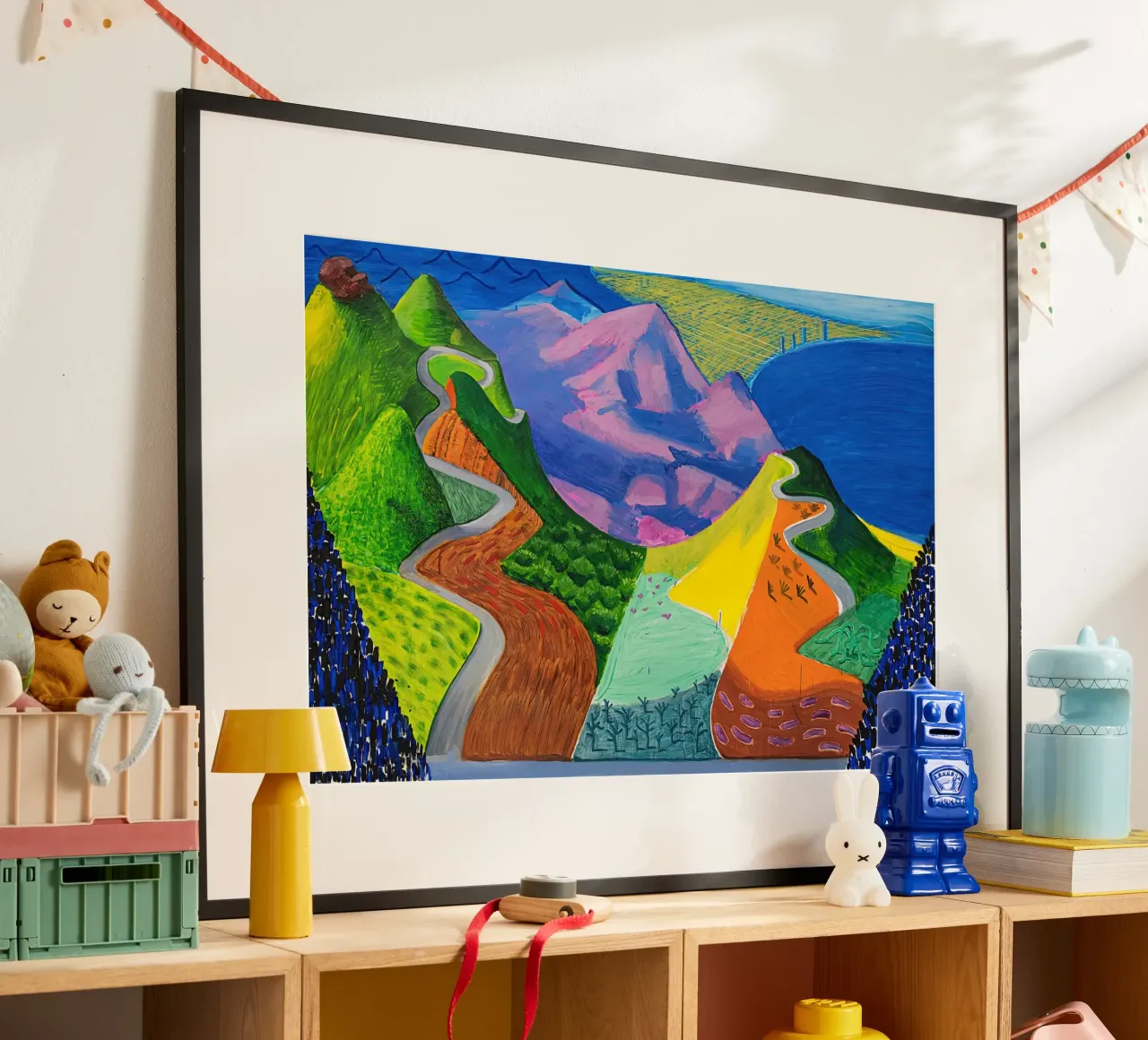 Stampe di David Hockney poster con telaio in alluminio da Glen Stephens