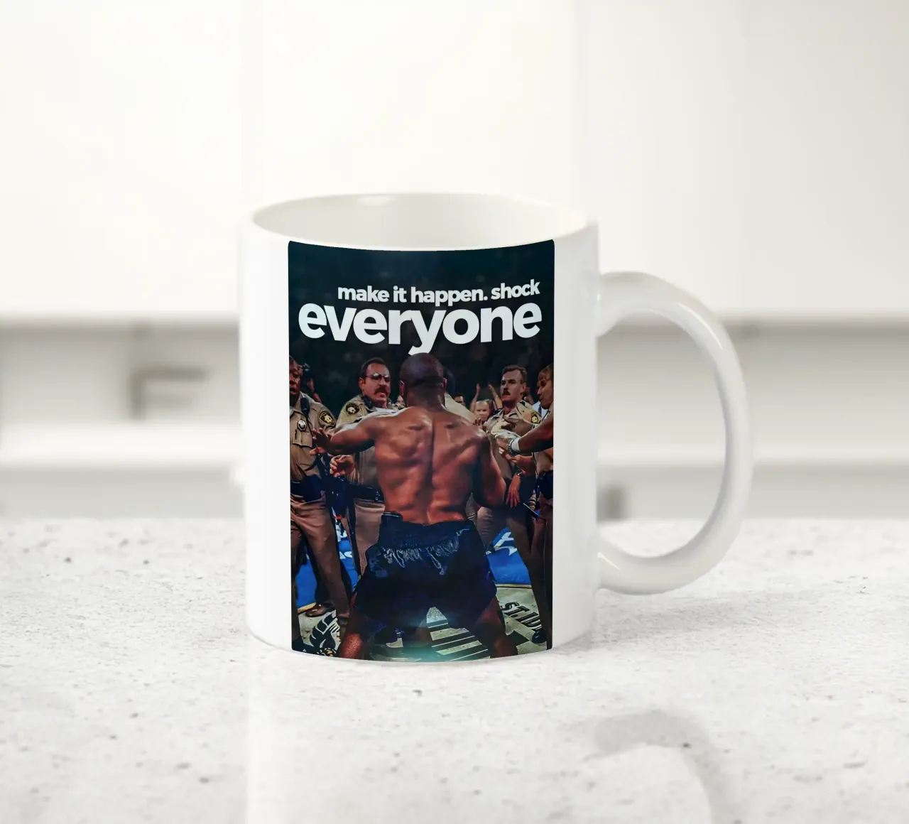 make it happen. shock everyone tazza in ceramica da Type & Tape