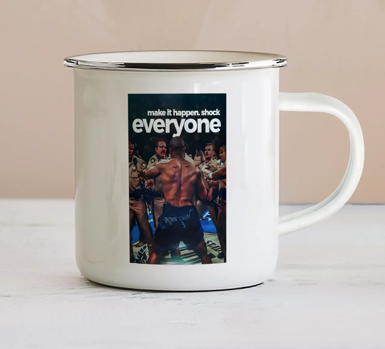 make it happen. shock everyone tazza in smalto da Type & Tape