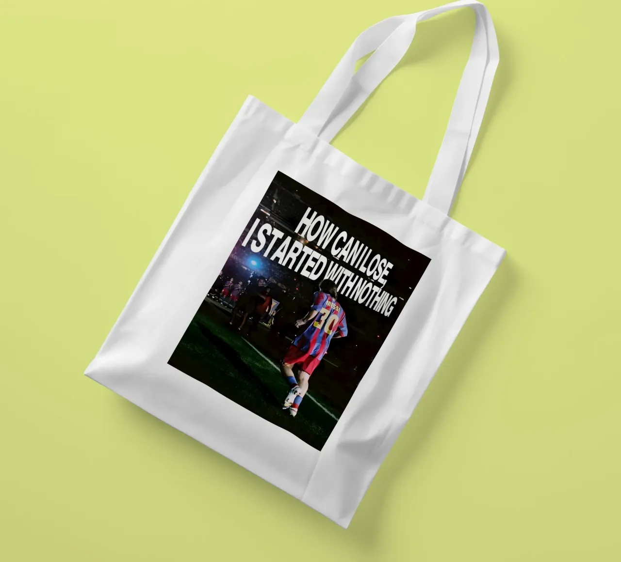 HOW CAN LOSE borsa in juta da Type & Tape
