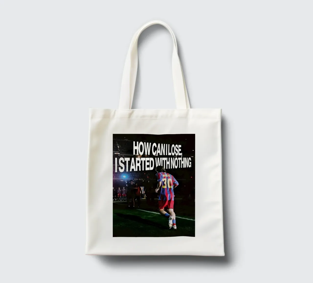 HOW CAN LOSE borsa in juta da Type & Tape