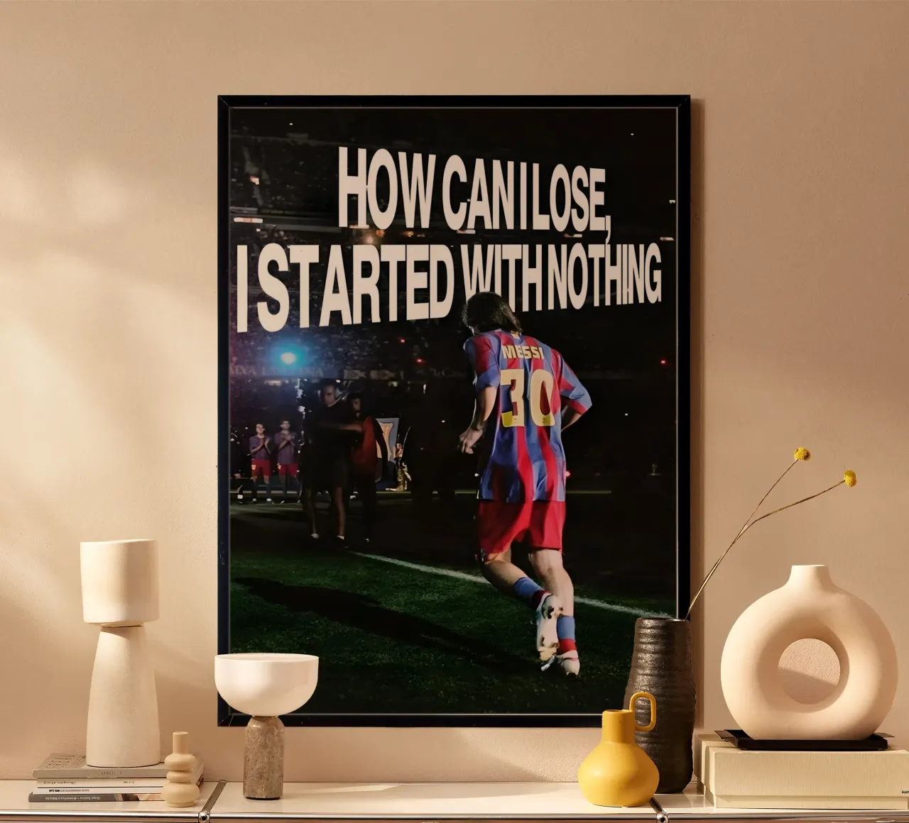HOW CAN LOSE poster con telaio in plastica da Type & Tape