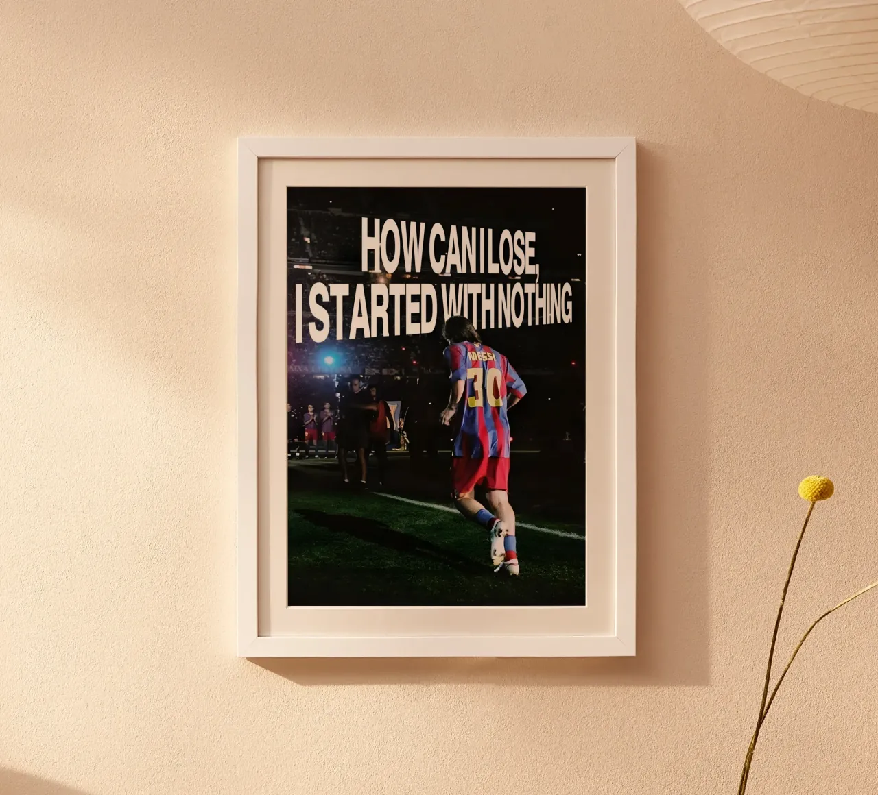 HOW CAN LOSE poster con telaio in plastica da Type & Tape