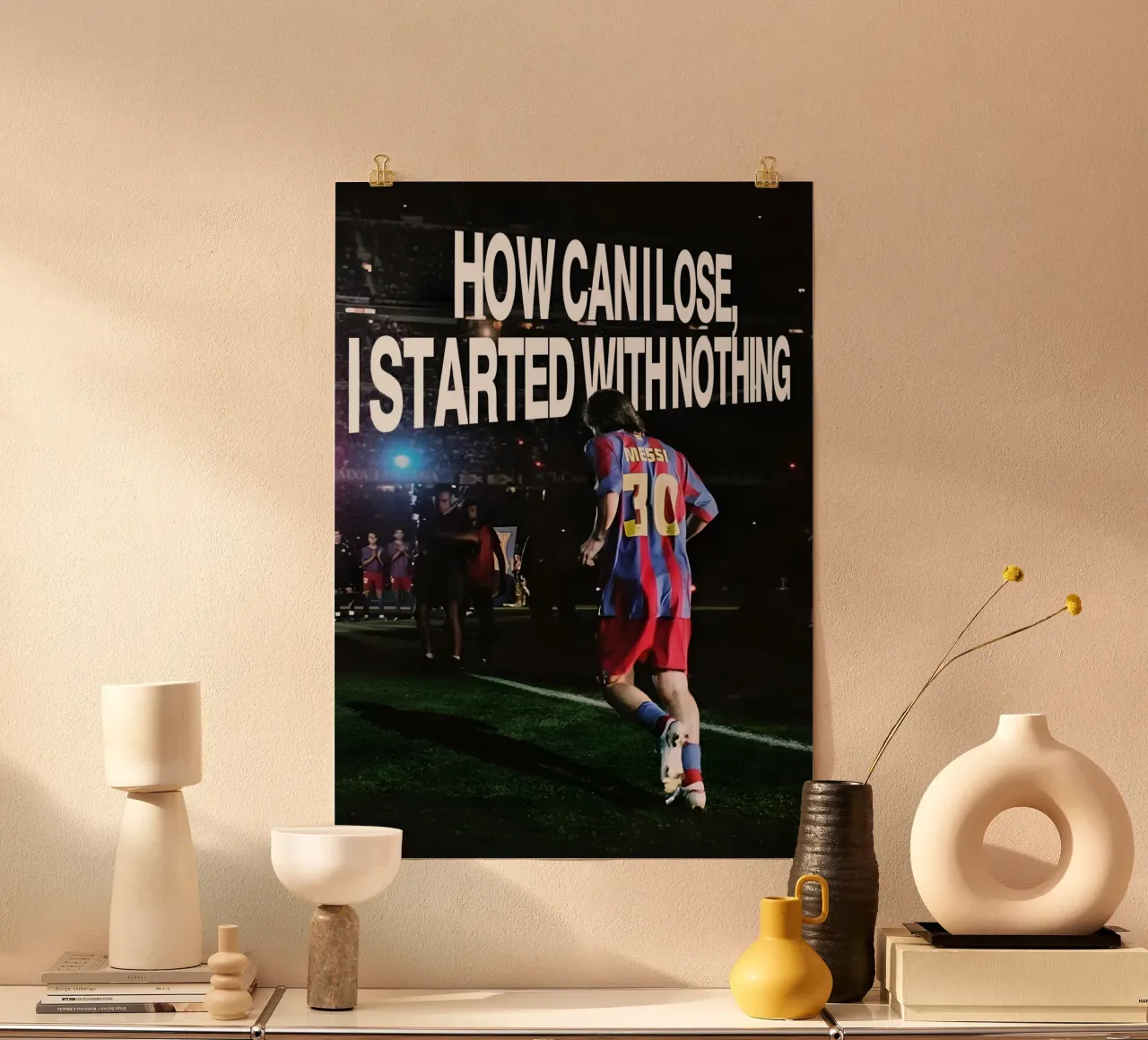 HOW CAN LOSE poster con telaio in plastica da Type & Tape