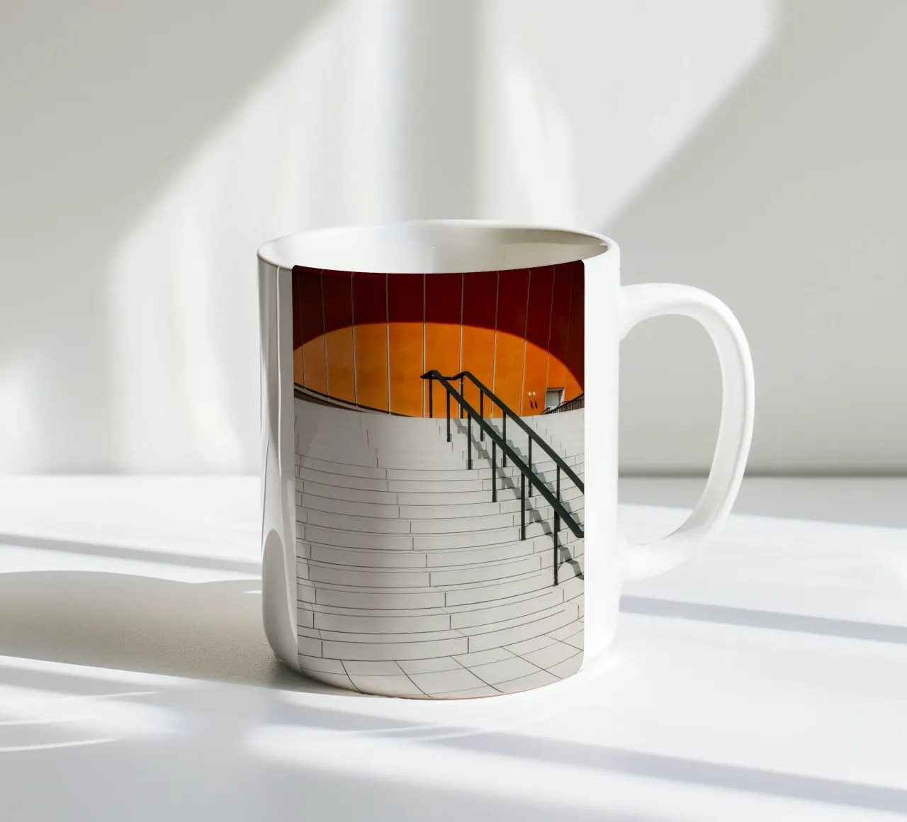 Orange Geometry – Shadows & Steps tazza in ceramica da Thilo Grøsch