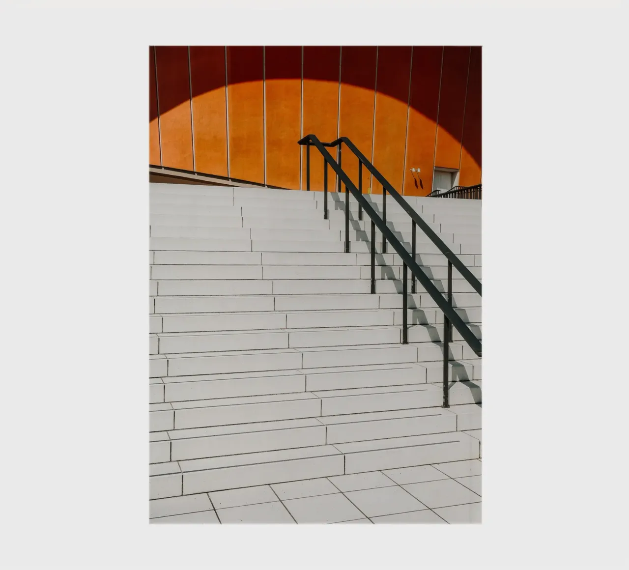 Orange Geometry – Shadows & Steps notebook by Thilo Grøsch