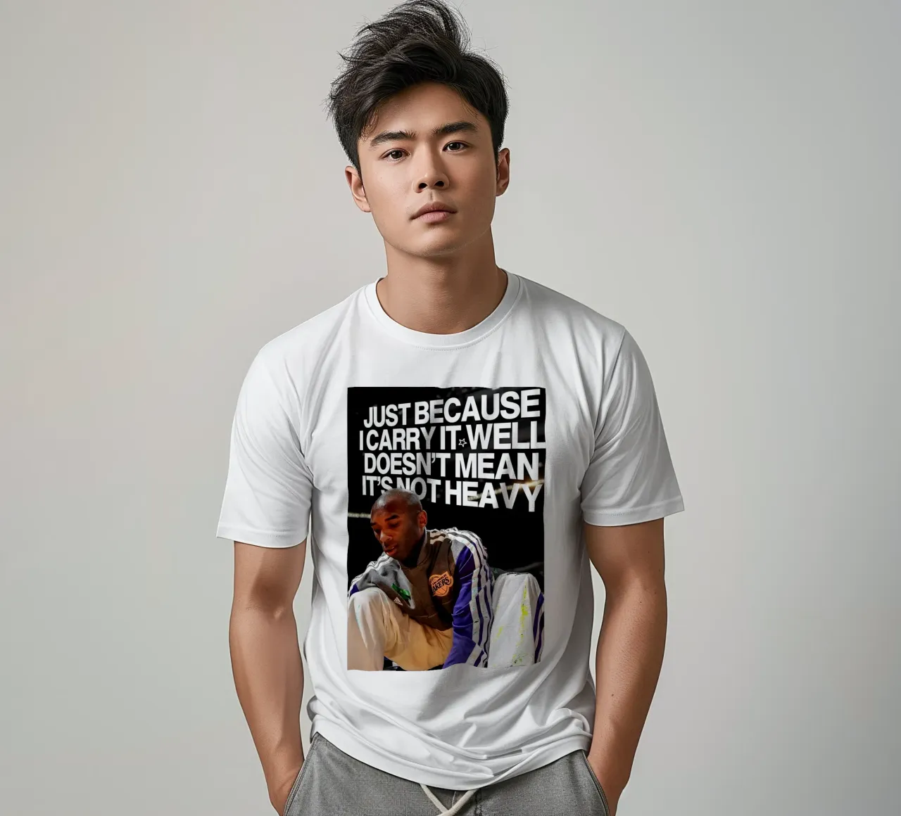 'JUST BECAUSE CARRY WELL DOESNT MEAN NOT HEAVY t-shirt da Type & Tape