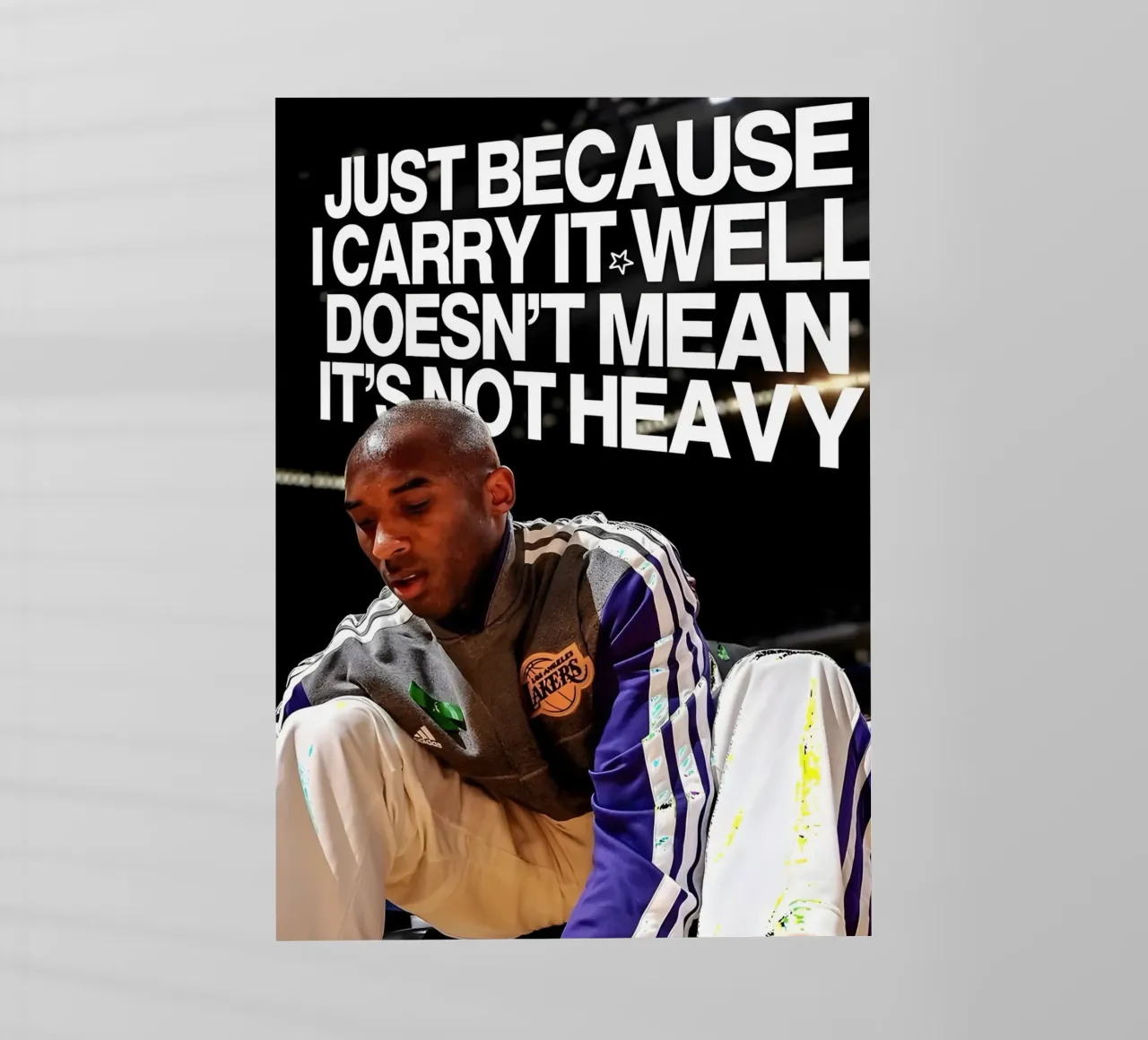'JUST BECAUSE CARRY WELL DOESNT MEAN NOT HEAVY pellicola backlit da Type & Tape