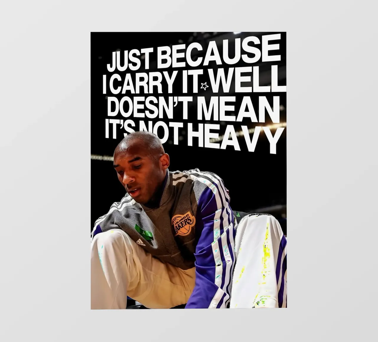 'JUST BECAUSE CARRY WELL DOESNT MEAN NOT HEAVY pellicola backlit da Type & Tape