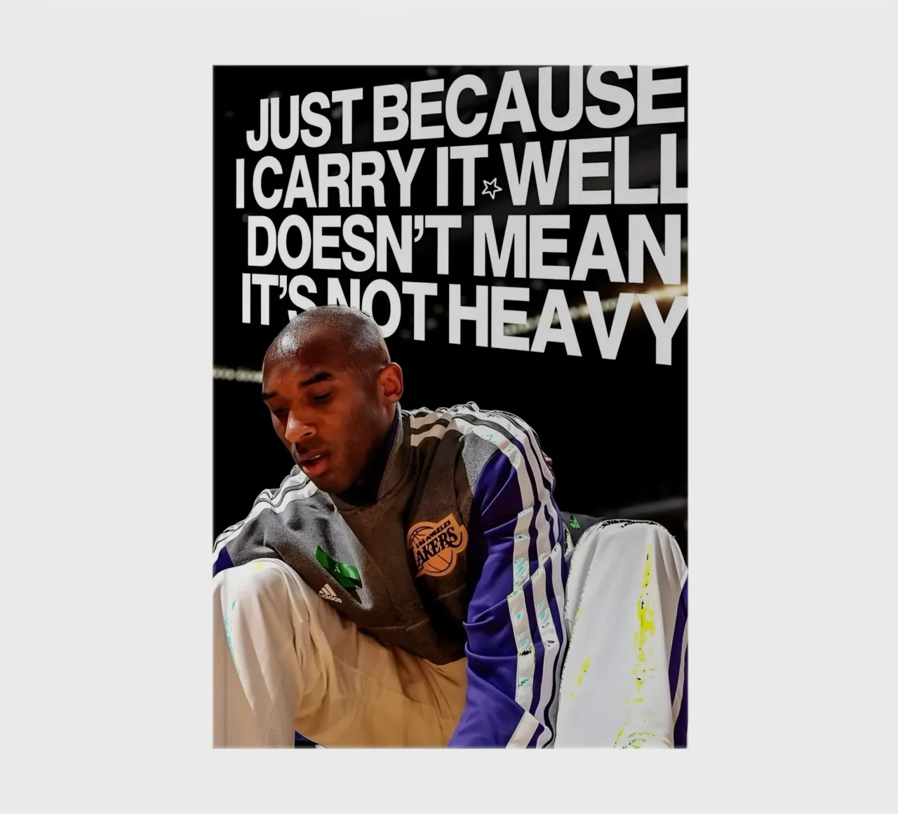 'JUST BECAUSE CARRY WELL DOESNT MEAN NOT HEAVY notebook by Type & Tape