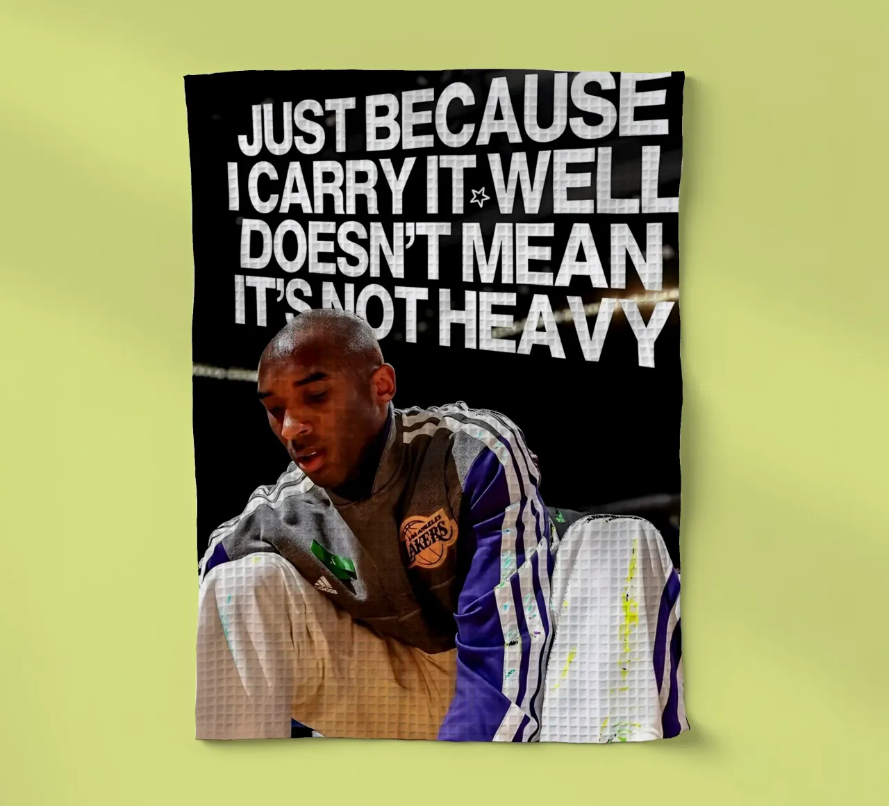 'JUST BECAUSE CARRY WELL DOESNT MEAN NOT HEAVY canovaccio da cucina da Type & Tape