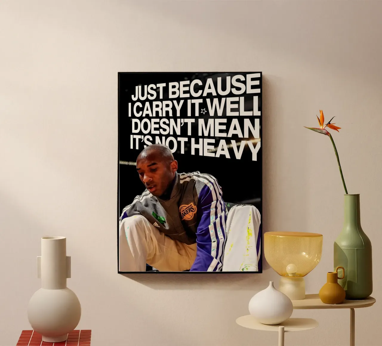 'JUST BECAUSE CARRY WELL DOESNT MEAN NOT HEAVY plexiglass da Type & Tape