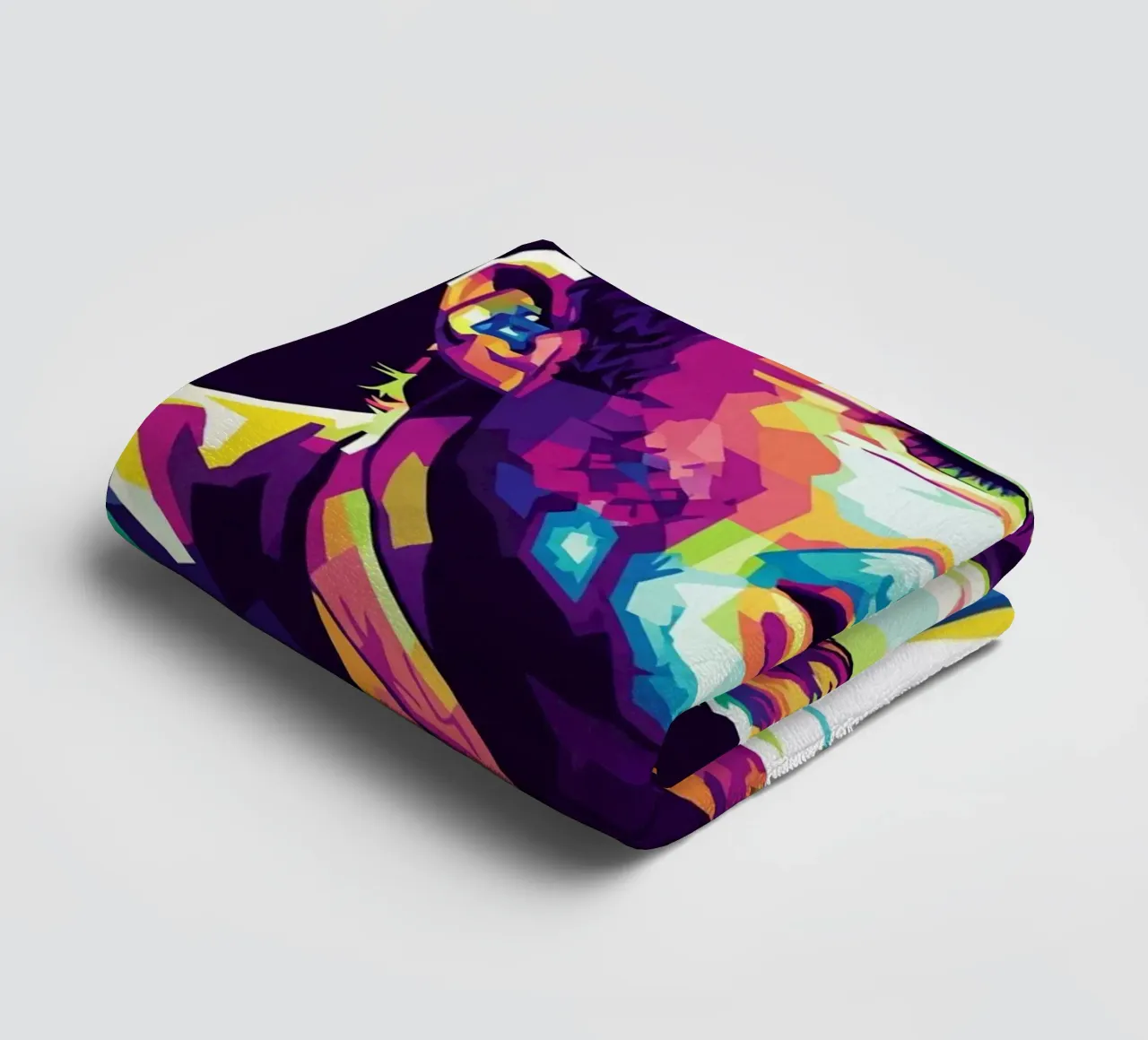 Phill Collins pop art portrait #3 towel by Hantamrata