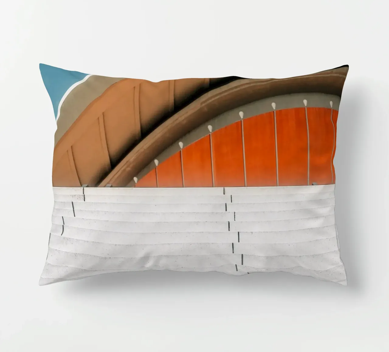 Orange Geometry – Steps in Contrast cuscino da Thilo Grøsch