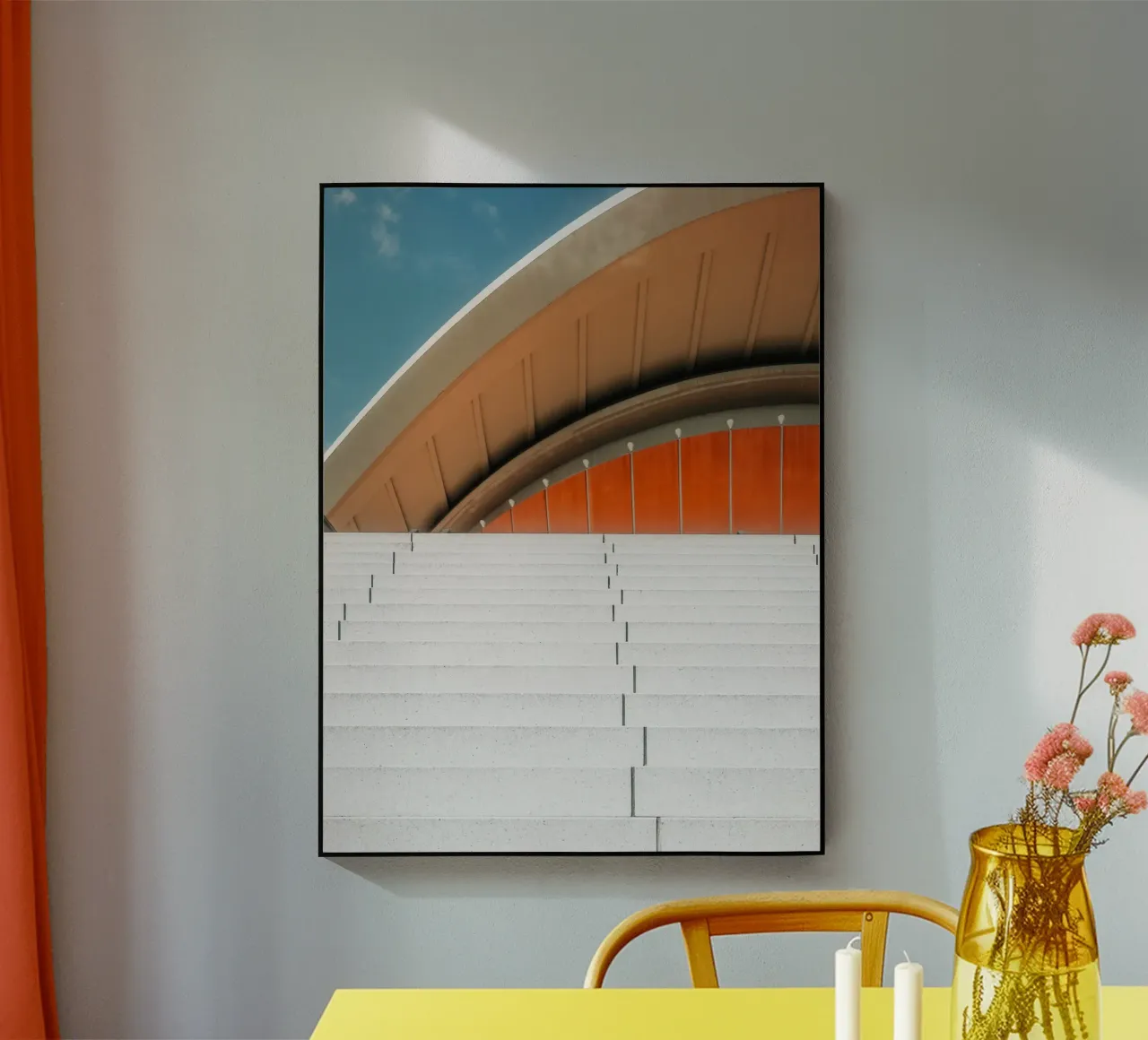 Orange Geometry – Steps in Contrast plexiglass da Thilo Grøsch