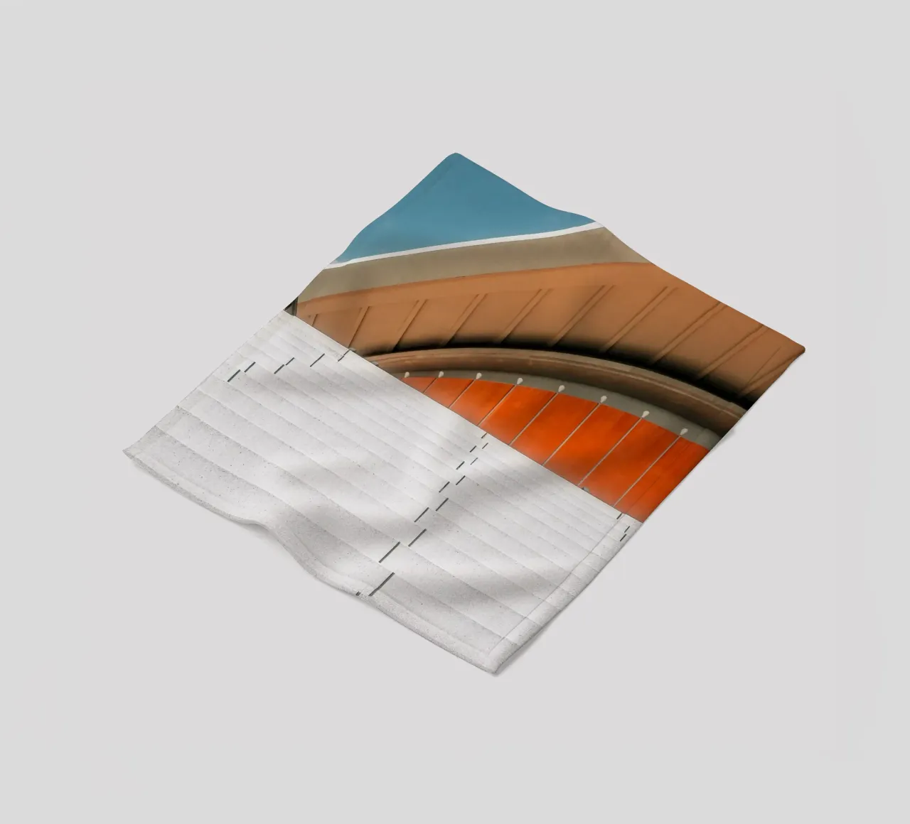 Orange Geometry – Steps in Contrast coperta in pile da Thilo Grøsch