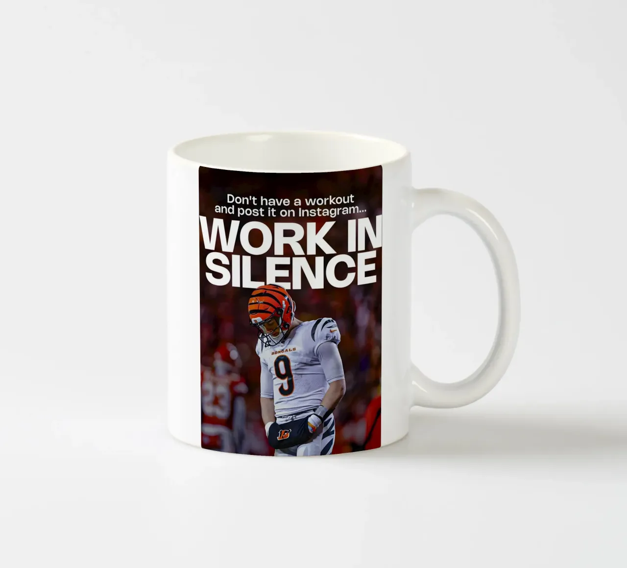 WORK SILENCE tazza in ceramica da Type & Tape