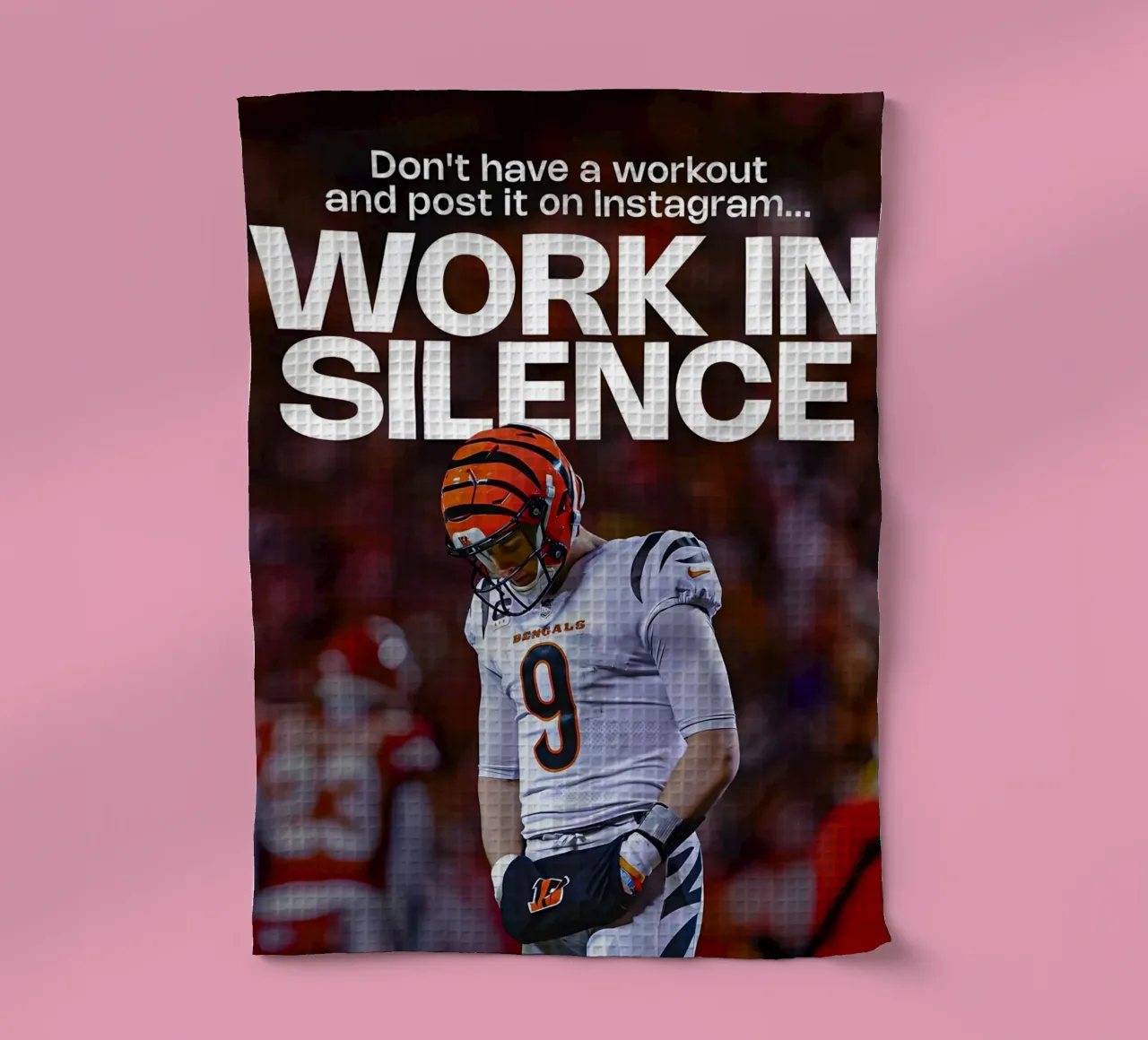 WORK SILENCE canovaccio da cucina da Type & Tape