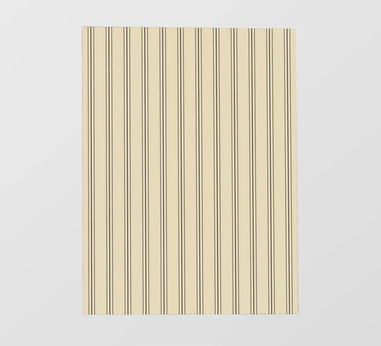 Minimal Classic Scandi Linee miste | Nero su Beige telo in pvc da Beauty in Simplicity
