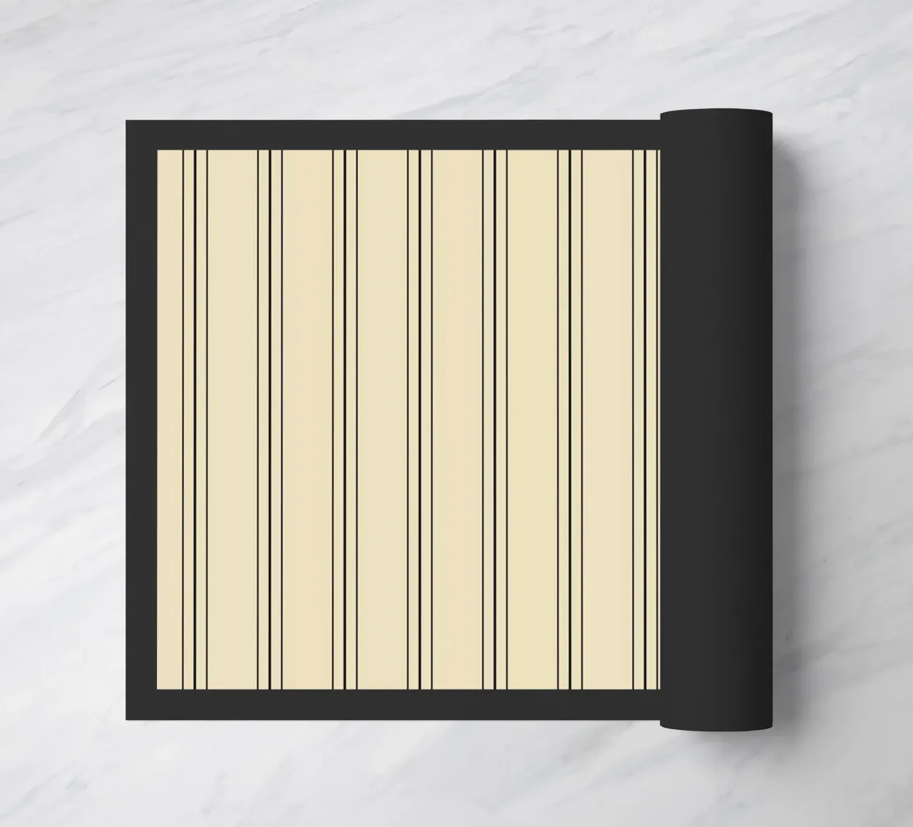 Minimal Classic Scandi Linee miste | Nero su Beige zerbino da Beauty in Simplicity