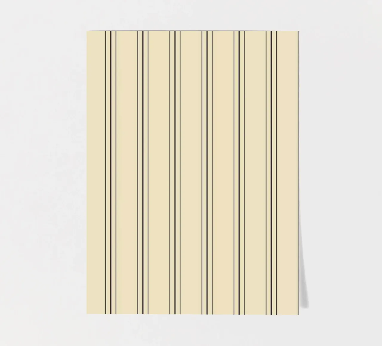 Minimal Classic Scandi Mixed Lines | Black on Beige sticker sheet by Beauty in Simplicity