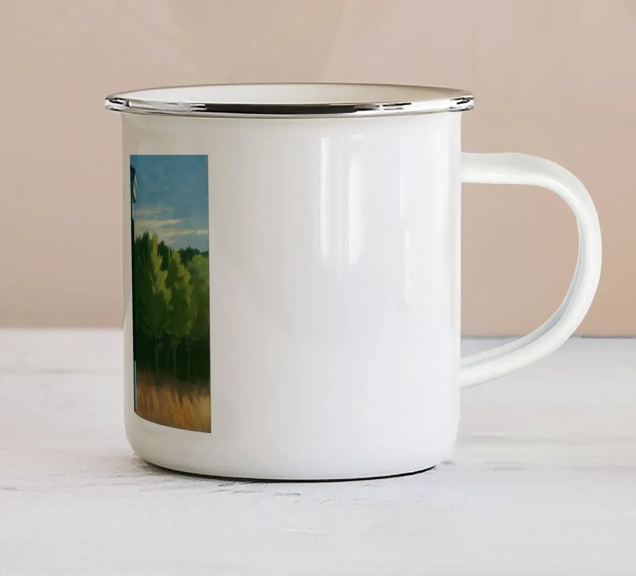 Mattina di Cape Cod, 1950 tazza in smalto da Mollie Pollard
