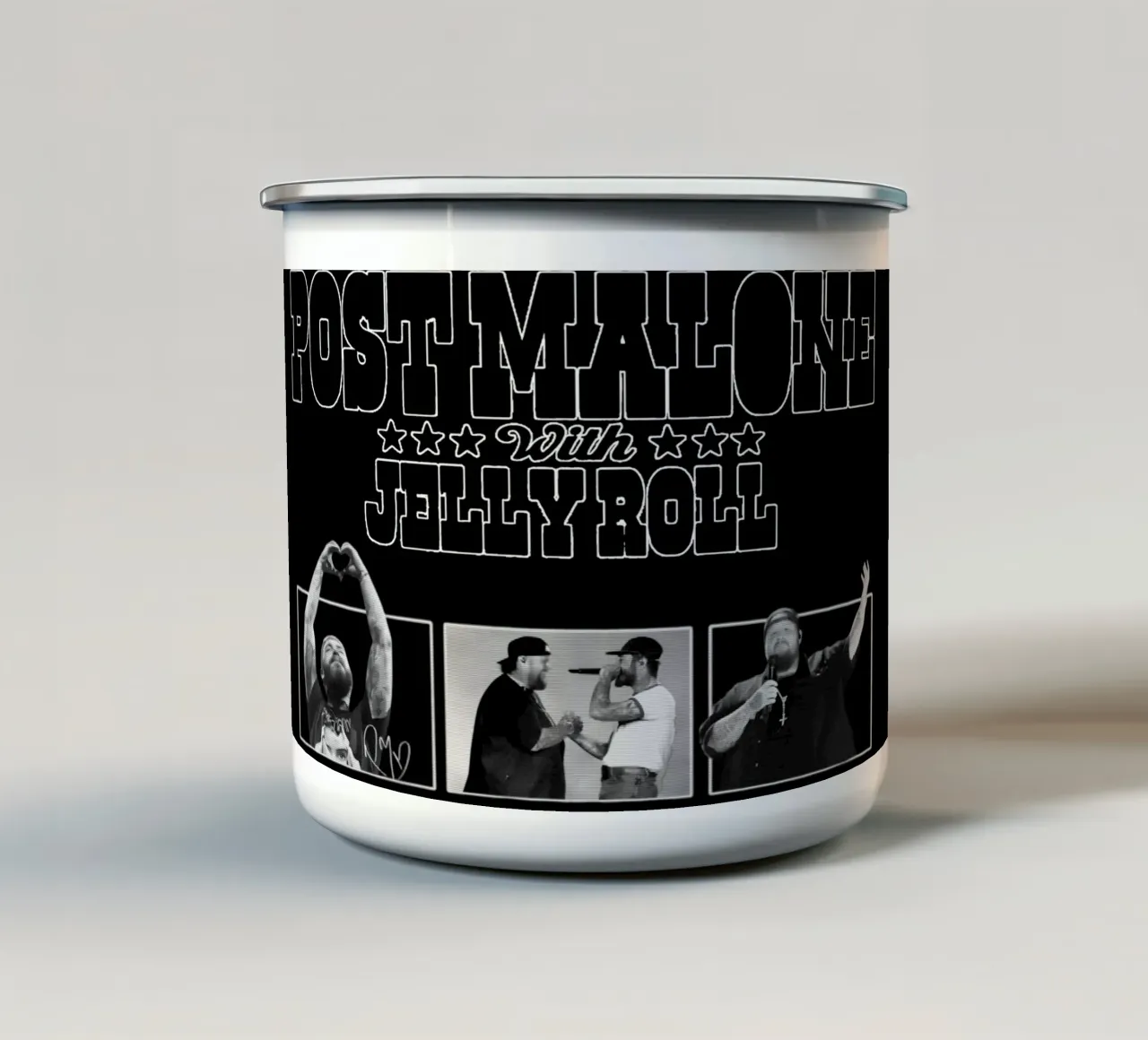 Maglietta essenziale Post Malone & Jelly Roll tazza in smalto da igoshdesigns