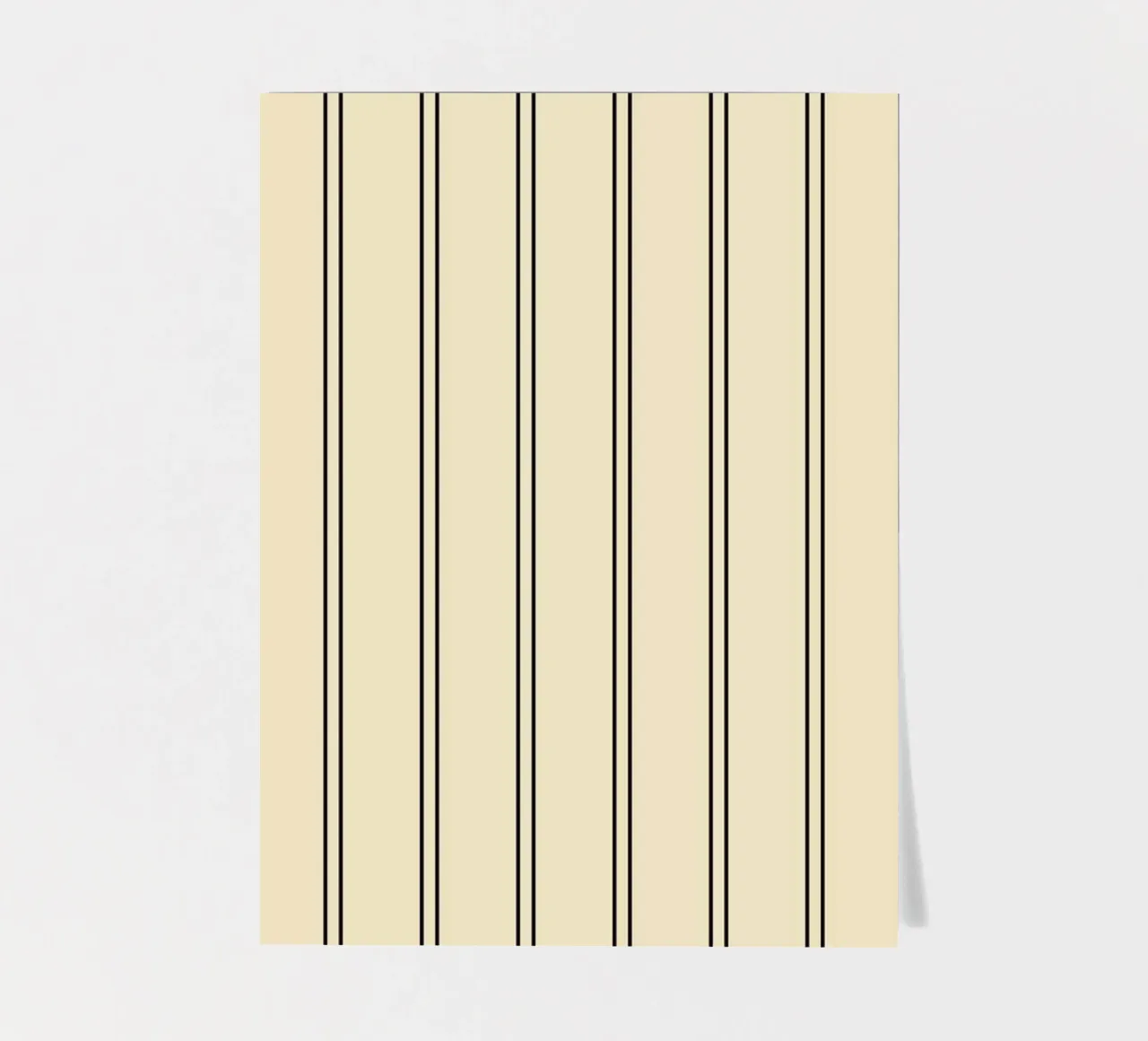 Minimal Basic Classic a doppie strisce nero su beige foglio adesivo da Beauty in Simplicity