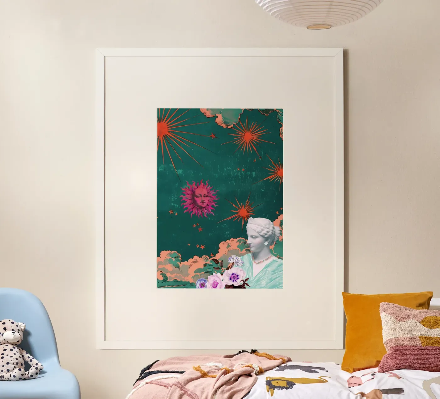 Celestial Maximalism poster van GraceDigitalArtCo