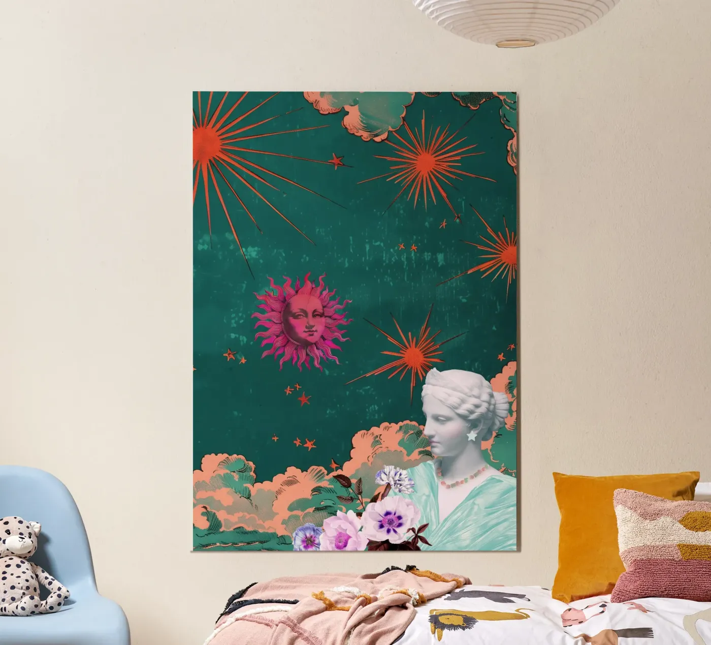 Celestial Maximalism poster van GraceDigitalArtCo