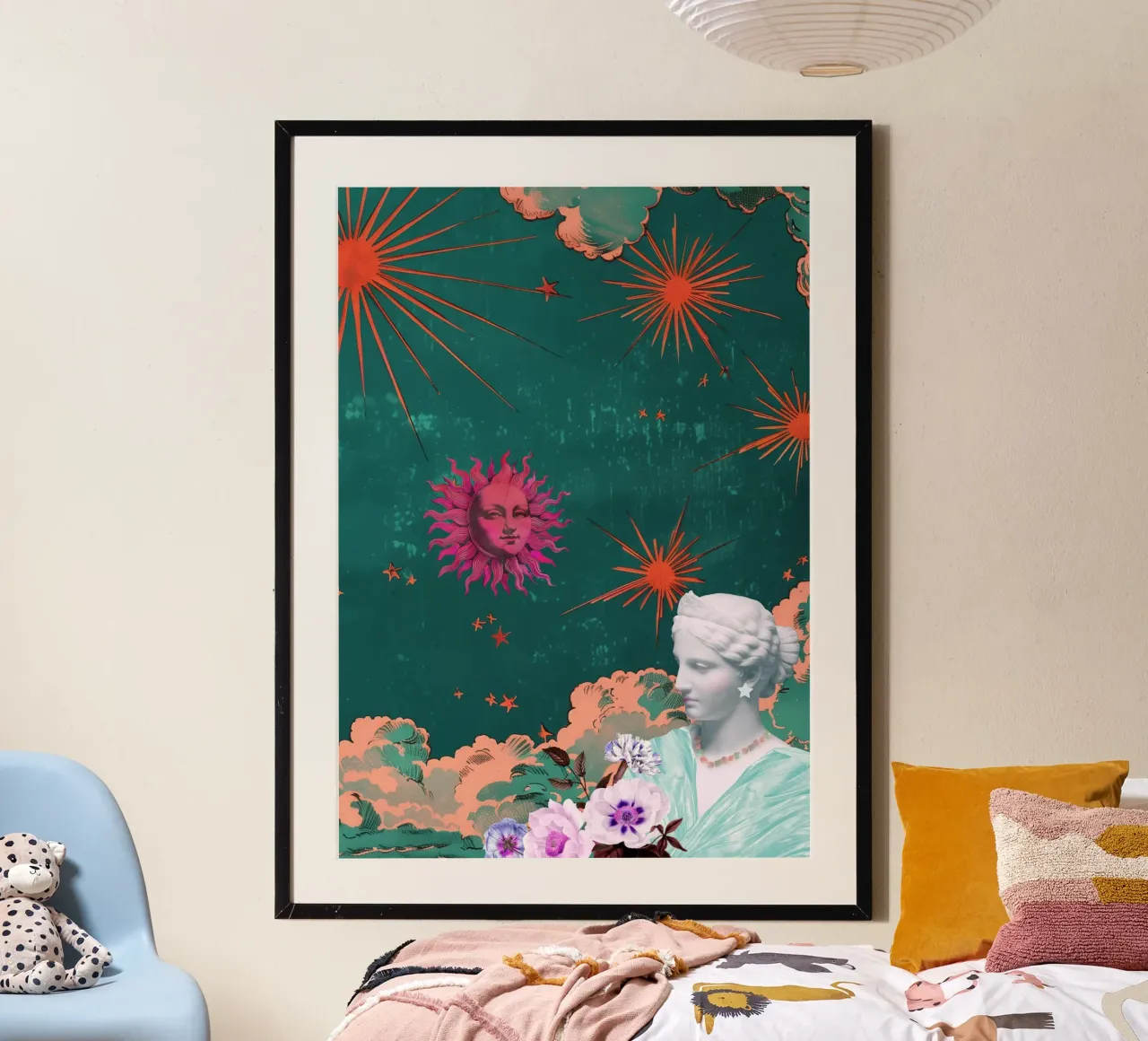 Celestial Maximalism poster con telaio in alluminio da GraceDigitalArtCo